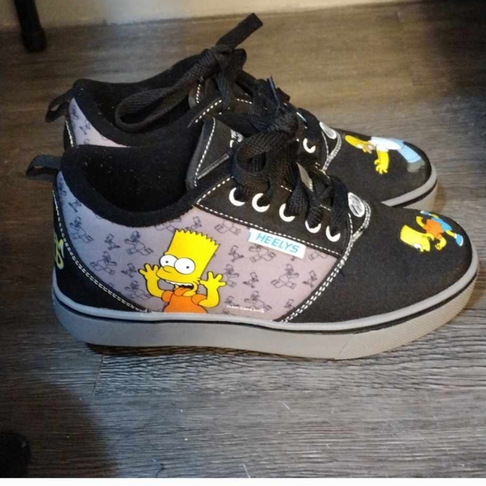 Heelys Child Shoes Size 3 YTH Black and Gray The Simpsons Collaboration.